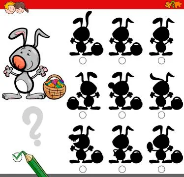 Shadow game with easter bunny Stock Illustration