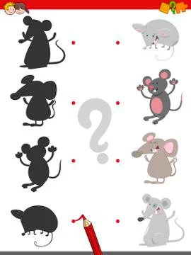 Shadow game with mice Stock Illustration