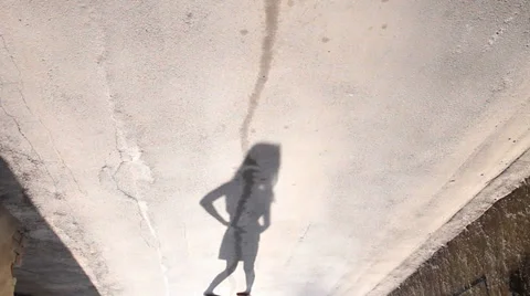 Shadow of a girl Stock Footage 28225907