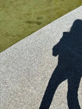 Shadow on granite surface Stock Photos