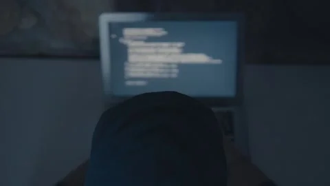 Shadow Hacker: Coding the Breach Video stock 302294653