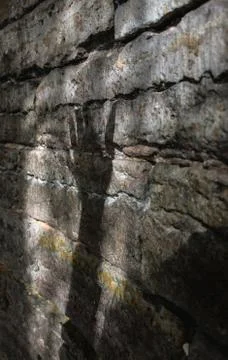 Shadow of a hand on the wall Stock Photos