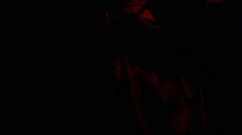 Shadow human fear. ed sky in the background Stock Footage 67459925