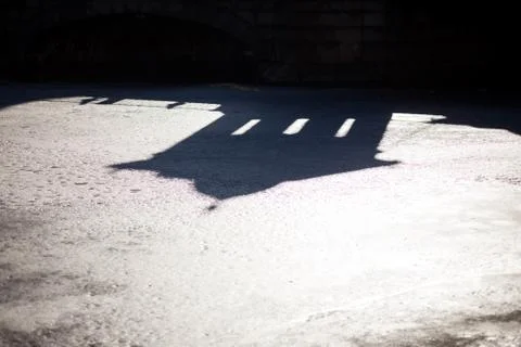 Shadow on ice Foto stock