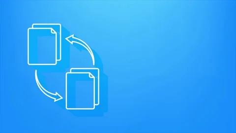 Shadow icon with file exchange. Cloud storage icon. Data storage. Motion Graphic Stock Footage 169271380
