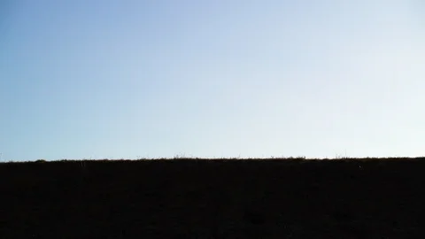 Shadow image of man riding kick scooter at public park, Zagreb, Croatia. Stock Footage 105503213
