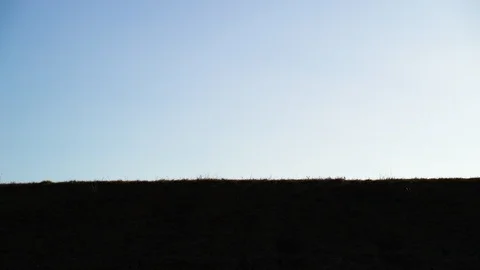 Shadow image of man walking alone at public park, Zagreb, Croatia. Stock Footage 105503146