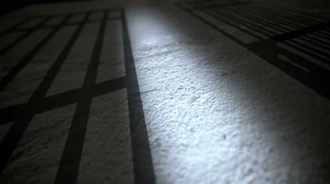 Shadow of Jail Bars closing. Stock Footage 49154196