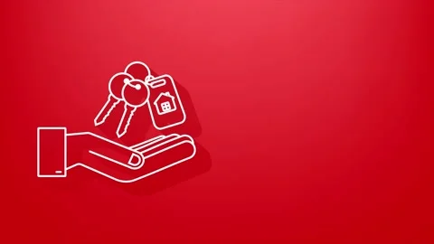 Shadow Just sold keys handing over hand.Plexus Just sold keys handing over hand Stock Footage 169290762