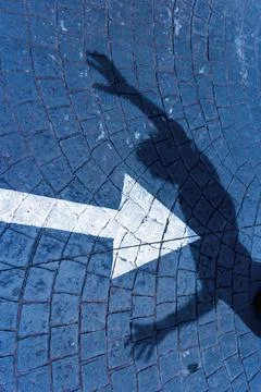 Shadow killed by arrow Stock Photos