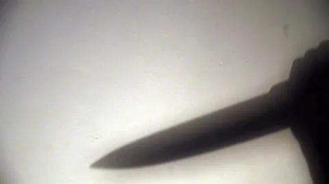Shadow of a Knife Stock Footage 50707308