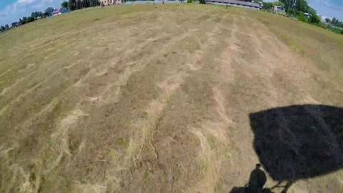 Shadow of landing skydiver Stock-Footage 69124878