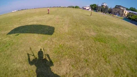 Shadow of landing skydiver Stock-Footage 69125112