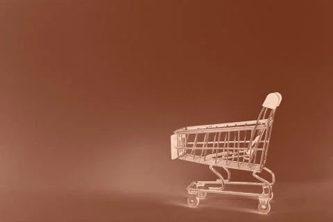 Shadow leaf dypsis on Mocha Mousse color wall. Mocha mousse color of the year Stock Photos