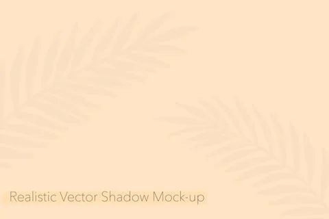 Shadow Leaves Mockup Overlay Effect. Realistic transparent vector branches on Stock Illustration