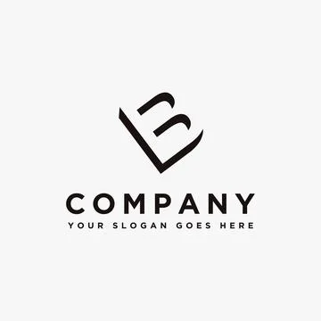 Shadow of letter B logo icon vector on white background Stock Illustration
