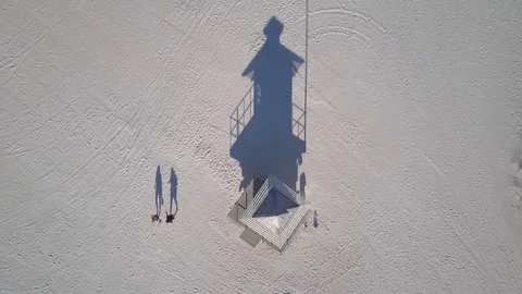 Shadow of Lifeguard Stand Video stock 73438648