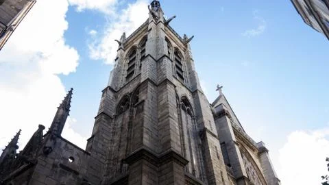 From shadow to light it rises the Cathedral Stock Photos