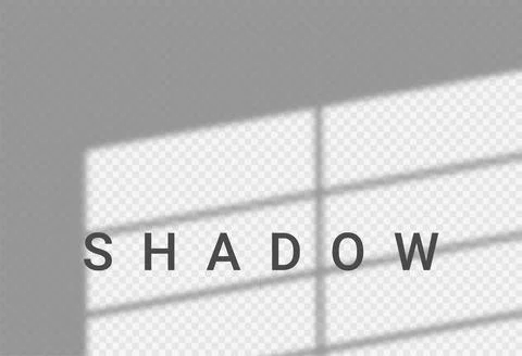 Shadow light overlay window wall scene mockup. Shadow transparent background Stock Illustration