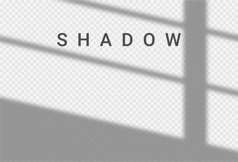 Shadow light overlay window wall scene mockup. Shadow transparent background Illustrazione stock