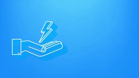 Shadow Lightning bolt in hands. Thunder bolt, lighting strike expertise. motion Stock Footage 169276272