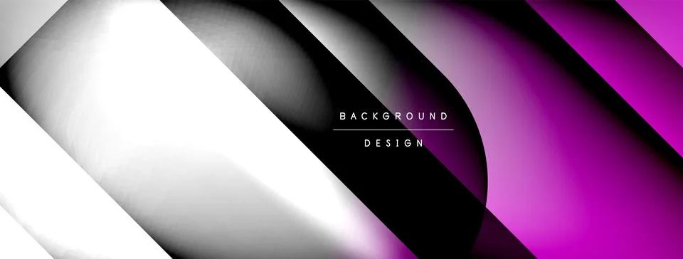 Shadow lines vector techno banner and light effects. Techno Illustration For Illustrazione stock