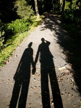 Shadow of lovers Stock Photos