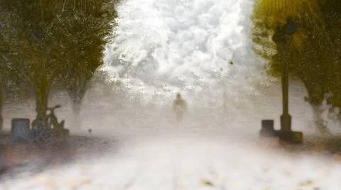 Shadow man comes slowly - Bad dream Stock Footage 40401562