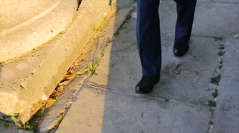 Shadow man comes slowly Stock Footage 63614583