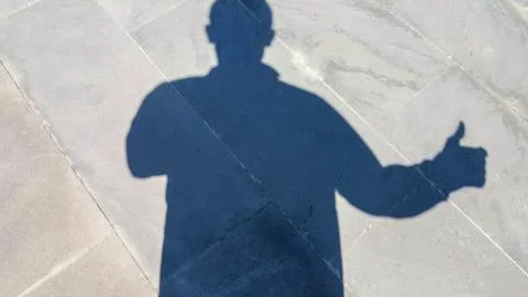 The shadow of a man Stock Photos
