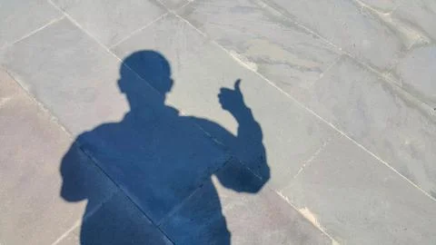 The shadow of a man Stock Photos