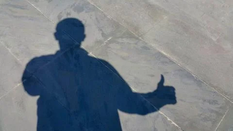 The shadow of a man Stock Photos