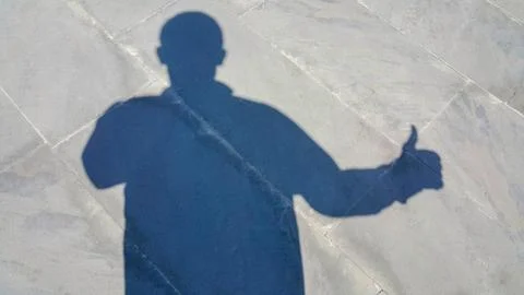 The shadow of a man Stock Photos