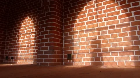 Shadow of a man walking in cloister corridor Stock Footage 55059555