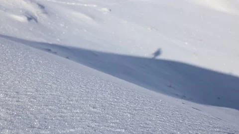 Shadow man walking in the snow - A/R Stock Footage 239345275