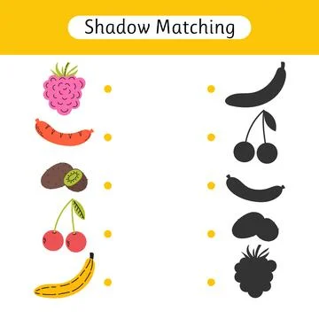 Shadow matching game for kids. Find the correct shadow. Kids activity for y.. Stock Illustration