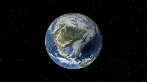 The shadow of the Moon on the Earth  during the 2017 total solar eclipse. Stock Footage 67210457