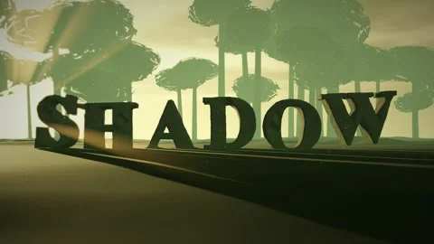 Shadow Moss Covered Ancient Stone Letters in a Misty Jungle Ruin with Light Stock Footage 342221552