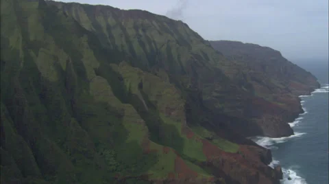 Shadow mountain ocean Stock Footage 37306730