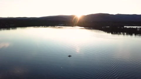 Shadow Mountain Reservoir Sunset 07 | Granby, Colorado | 4K Drone Footage Stock Footage 259908565
