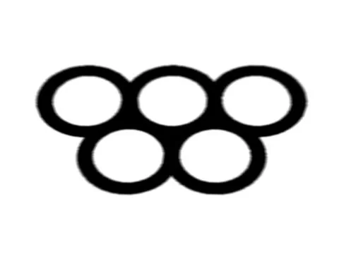 Shadow of Olympic rings Stock Illustration