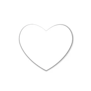 Shadow outer frame, the template for the heart, attribute design valentines. Stock Illustration