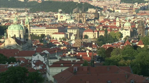 Shadow over Prague Stock Footage 485351