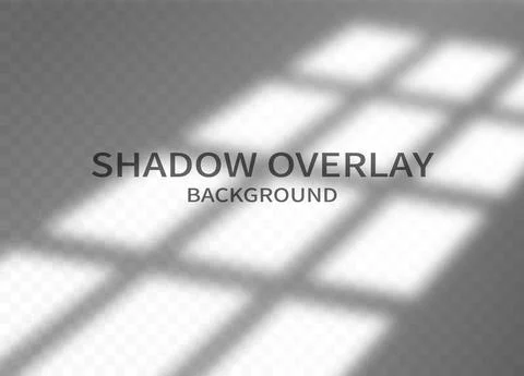 Shadow overlay effect background. Window frame shadow and soft light on trans Stock Illustration