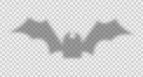 Shadow overlay effect for halloween background with flying bat.  Stock Illustration