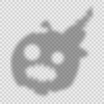Shadow overlay effect for halloween background with scared pumpkin with open mou イラスト素材