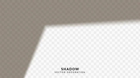 Shadow overlay. Effect light transparent shadow. Realistic creating reflectiv Stock Illustration