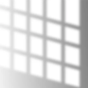 Shadow overlay effect. Transparent overlay shadow from the window Illustrazione stock