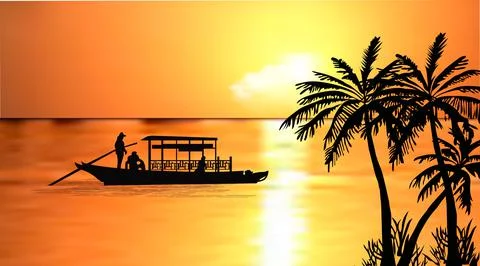 Shadow overlay effect. Transparent soft light and shadows from plant branches Stock Illustration