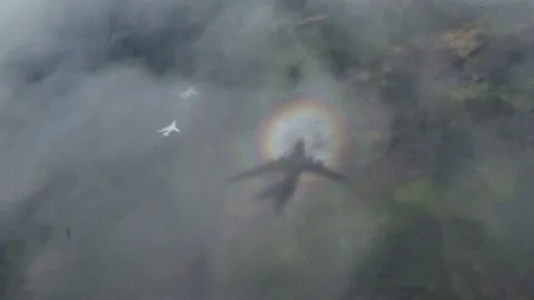 A shadow on the pair of aircraft Stock Footage 83249232